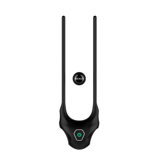 Nexus Forge - reguliuojamas, įkraunamas vibruojantis varpos žiedas (juodas)