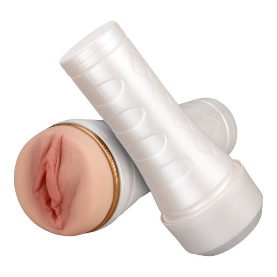 Tracy's Dog 3D masturbuoklis - tikroviška dirbtinė vulva dėkle (balta-natūrali)